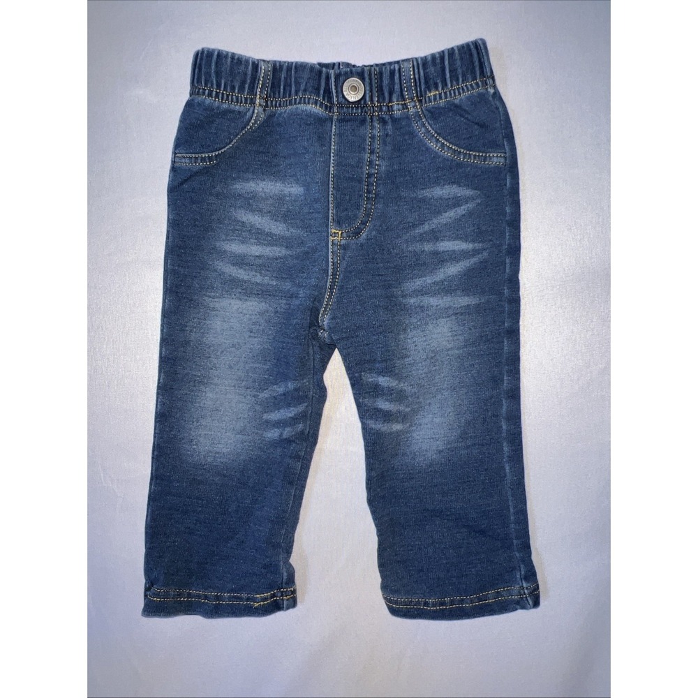 7 For All Mankind Baby Denim Stretch Pull On Leggings Medium Wash 6-9M